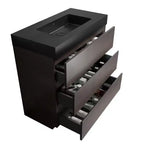 Meuble de salle de bain 36 pouces avec lavabo, meuble-lavabo autoportant avec évier, armoire de rangement avec tiroir pour salle de bain