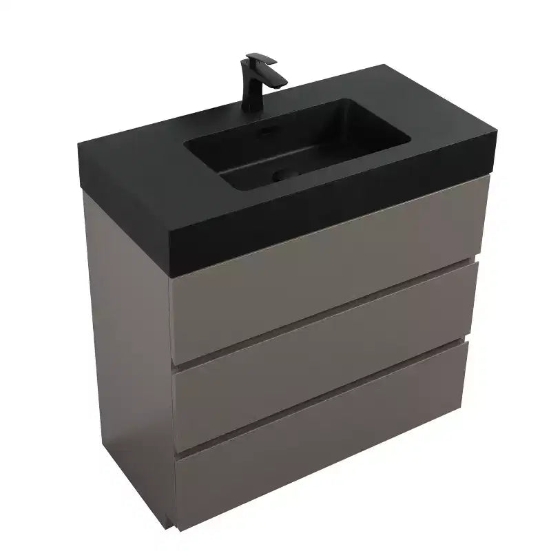 Meuble de salle de bain 36 pouces avec lavabo, meuble-lavabo autoportant avec évier, armoire de rangement avec tiroir pour salle de bain