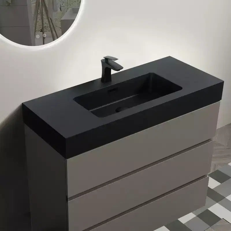 Meuble de salle de bain 36 pouces avec lavabo, meuble-lavabo autoportant avec évier, armoire de rangement avec tiroir pour salle de bain