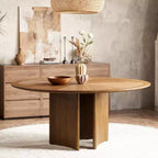 Gaoyangjiaju Table à Manger Ronde de 150 cm pour 6 Personnes, Table de Cuisine Moderne Style Mid-Century, Bureau Circulaire pour Salle à Manger