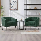 TUYOHW 30 Fauteuil d'appoint moderne avec dossier capitonné, fauteuil de loisirs rembourré avec pieds en métal, chaise confortable pour salon, chambre à coucher.