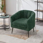 TUYOHW 30 Fauteuil d'appoint moderne avec dossier capitonné, fauteuil de loisirs rembourré avec pieds en métal, chaise confortable pour salon, chambre à coucher.