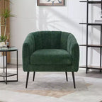 TUYOHW 30 Fauteuil d'appoint moderne avec dossier capitonné, fauteuil de loisirs rembourré avec pieds en métal, chaise confortable pour salon, chambre à coucher.