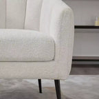 TUYOHW 30 Fauteuil d'appoint moderne avec dossier capitonné, fauteuil de loisirs rembourré avec pieds en métal, chaise confortable pour salon, chambre à coucher.