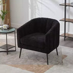 TUYOHW 30 Fauteuil d'appoint moderne avec dossier capitonné, fauteuil de loisirs rembourré avec pieds en métal, chaise confortable pour salon, chambre à coucher.
