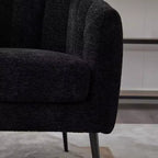 TUYOHW 30 Fauteuil d'appoint moderne avec dossier capitonné, fauteuil de loisirs rembourré avec pieds en métal, chaise confortable pour salon, chambre à coucher.
