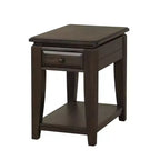 Table d'appoint rectangulaire traditionnelle en bois GDFStudio Bao avec tiroir et étagère ouverte
