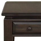 Table d'appoint rectangulaire traditionnelle en bois GDFStudio Bao avec tiroir et étagère ouverte