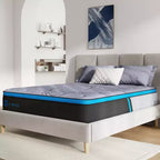 Matelas hybride Avenco de 10 pouces à fermeté moyenne en mousse à mémoire de forme et ressorts ensachés, livré en boîte