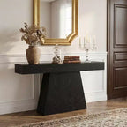 MAYEERTY Table console de ferme de 63 pouces, table de canapé d'entrée avec base trapézoïdale