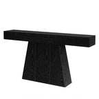 MAYEERTY Table console de ferme de 63 pouces, table de canapé d'entrée avec base trapézoïdale