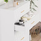 Commode haute à 5 tiroirs pour chambre à coucher, table de chevet moderne pour placard, commode en bois, armoire de rangement et organisateur en bois