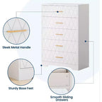 Commode haute à 5 tiroirs pour chambre à coucher, table de chevet moderne pour placard, commode en bois, armoire de rangement et organisateur en bois