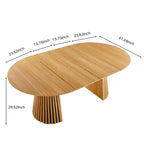 Table à manger extensible 3 positions moderne, table piédestal ronde de 46 po convertible en table à manger de 63 et 78,7 po pour salle à manger ou cuisine-Panipeachy