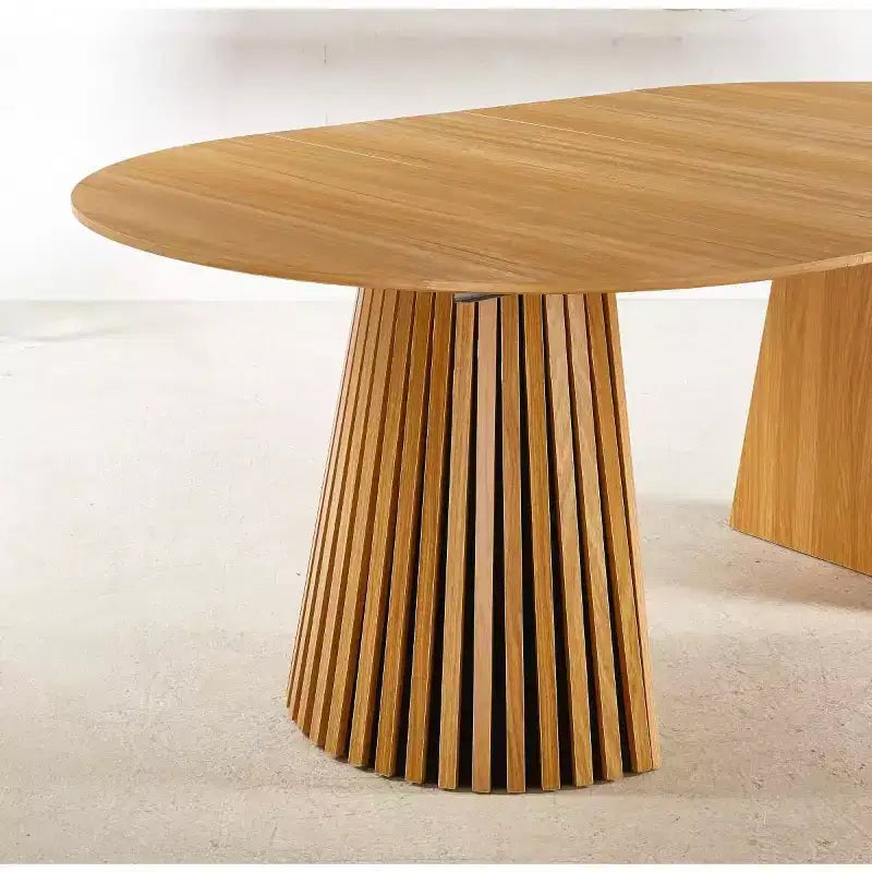Table à manger extensible 3 positions moderne, table piédestal ronde de 46 po convertible en table à manger de 63 et 78,7 po pour salle à manger ou cuisine-Panipeachy