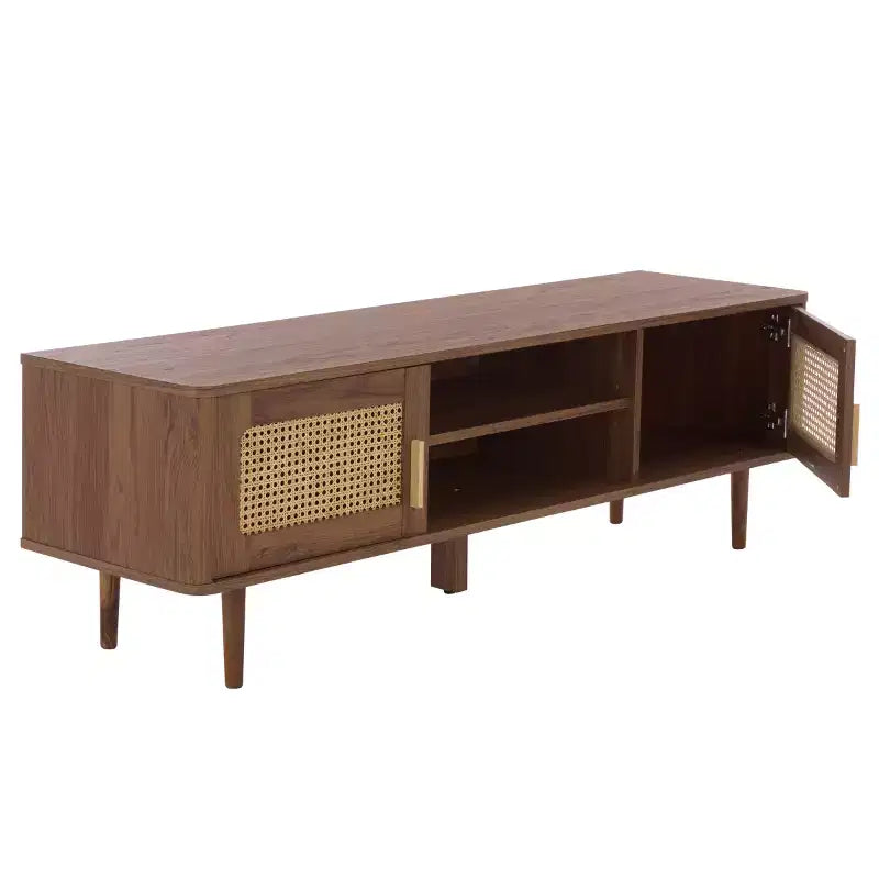 Buffet/Meuble TV 2 portes 2 étagères - MED3114 - Noyer - Safavieh