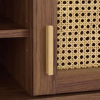 Buffet/Meuble TV 2 portes 2 étagères - MED3114 - Noyer - Safavieh