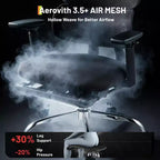 Chaise de jeu ergonomique en maille avec accoudoirs 4D relevables, appui-tête 3D, chaise de bureau avec support lombaire et repose-jambes réglables