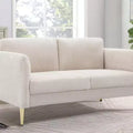 Whisen 60.63 Wide Modern Corduroy Loveseat, Plush Upholstered Cushions, Solid Wood Frame