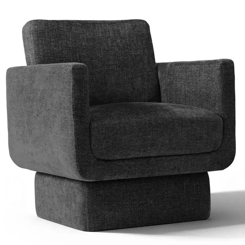 Lot de 2 fauteuils d'appoint modernes pivotants à 360°, fauteuils de salon rembourrés avec assise épaisse de 16,5 cm pour salon, chambre ou bureau - Panipeachy