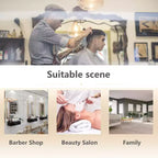 Sandinrayli Poste de Barbier Mural avec Tiroir de Rangement Verrouillable, Blanc