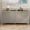 MAYEERTY 59 Storage Cabinet with Storae Modern Wood Buffet Cabinet with 4 Doors & Adjustable Shelves for Living Room Entryway Beige