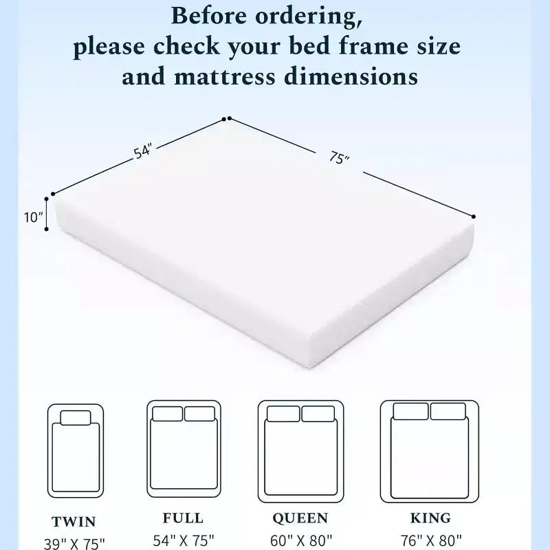 Matelas Dyonery Ferme Moyen, Matelas en Mousse à Mémoire de Forme avec Gel Rafraîchissant, Soutien Ferme Moyen Soulageant la Pression, Mousse Ventilée Rafraîchissante