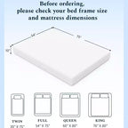 Matelas Dyonery Ferme Moyen, Matelas en Mousse à Mémoire de Forme avec Gel Rafraîchissant, Soutien Ferme Moyen Soulageant la Pression, Mousse Ventilée Rafraîchissante