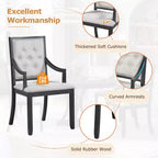 Ensemble de salle à manger rond de style ferme pour 4 personnes, table de cuisine extensible en bois avec 4 chaises rembourrées