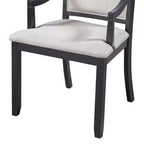 Ensemble de salle à manger rond de style ferme pour 4 personnes, table de cuisine extensible en bois avec 4 chaises rembourrées