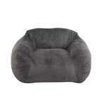 Sezze, fauteuil poire d'intérieur, fausse fourrure grise