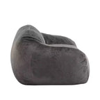 Sezze, fauteuil poire d'intérieur, fausse fourrure grise