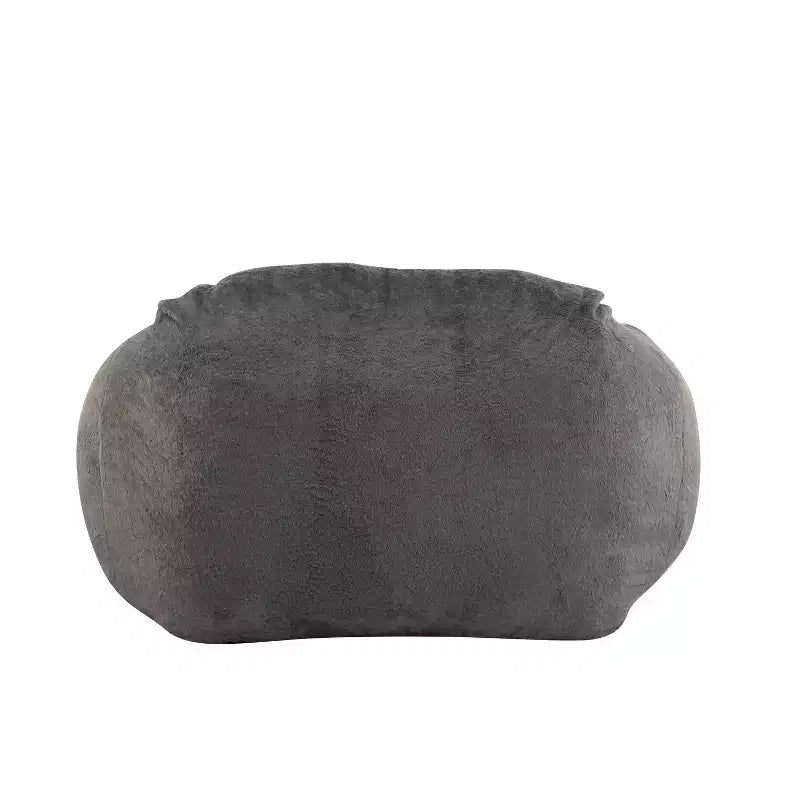 Sezze, fauteuil poire d'intérieur, fausse fourrure grise