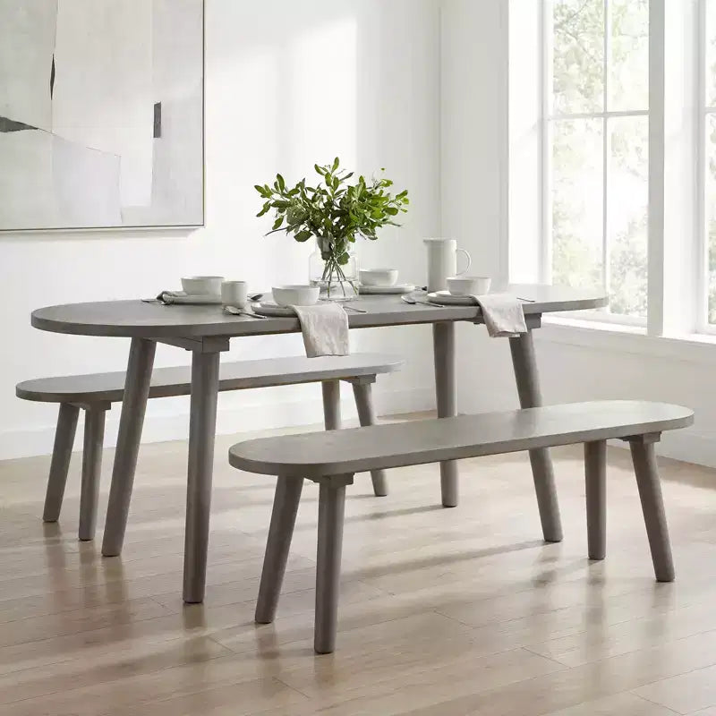 Banc de salle à manger Costway 43'' en bois massif style rustique avec pieds en bois d'hévéa pour salon et cuisine