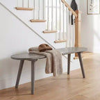 Banc de salle à manger Costway 43'' en bois massif style rustique avec pieds en bois d'hévéa pour salon et cuisine