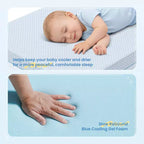 Matelas pour mini-berceau BaybyNest 38x24x4 pouces Portable Double face pour parc - Mousse à mémoire de forme rafraîchissante au gel, équilibre de la température - Certifié CertiPUR-US