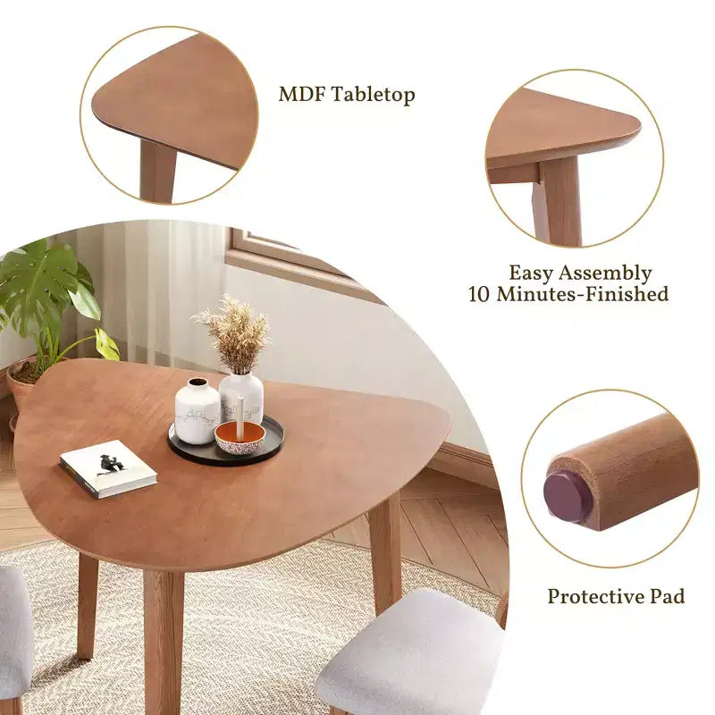 GDFStudio Dennis 35,91 Table triangulaire moderne en bois