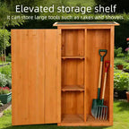 Abri de jardin en bois – Armoire à outils de jardin verrouillable et étanche avec toit plat pour l'arrière-cour, la terrasse, la pelouse et la ferme.