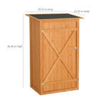 Abri de jardin en bois – Armoire à outils de jardin verrouillable et étanche avec toit plat pour l'arrière-cour, la terrasse, la pelouse et la ferme.