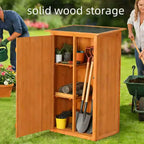 Abri de jardin en bois – Armoire à outils de jardin verrouillable et étanche avec toit plat pour l'arrière-cour, la terrasse, la pelouse et la ferme.