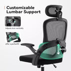 BALHAM TRADE-Chaise de bureau ergonomique Soutien lombaire réglable Inclinaison 110-130 Accoudoirs 3D avec appuie-tête