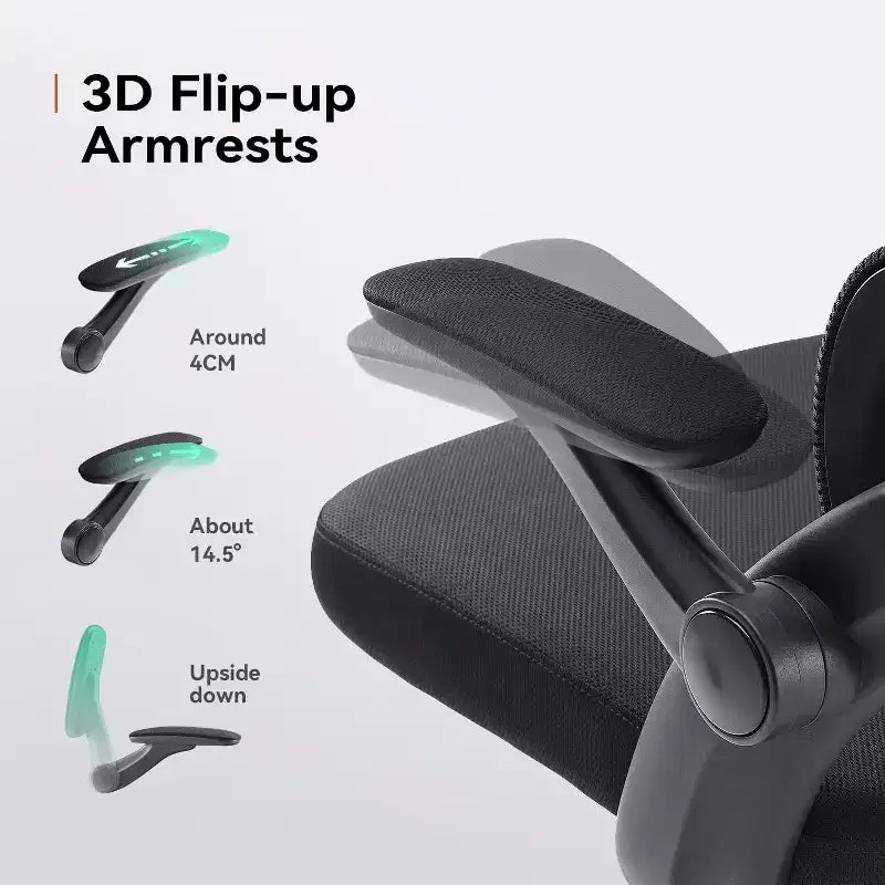 BALHAM TRADE-Chaise de bureau ergonomique Soutien lombaire réglable Inclinaison 110-130 Accoudoirs 3D avec appuie-tête