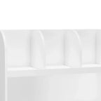 VIYET 24 Bibliothèque enfant à 4 compartiments, étagère de rangement et de présentation en MDF blanc (Organisateur de jouets anti-basculement pour salle de jeux/crèche)