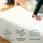 Matelas en mousse à mémoire de forme au thé vert Zinus 14 pouces Queen, sensation mi-ferme, soulagement de la pression zoné, mousses et tissus certifiés sans danger, matelas en boîte