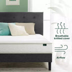 Matelas hybride ressorts et mousse Zinus 6 pouces [Nouvelle version], Lit simple, Fermeté moyenne, Soutien durable, Mousses et tissus certifiés sûrs, Matelas dans une boîte