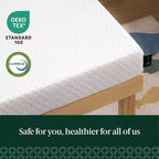 Matelas en mousse à mémoire de forme Zinus 5 Twin Cooling Essential, sans fibre de verre, fermeté moyenne, couches rafraîchissantes et respirantes, matériaux certifiés sûrs