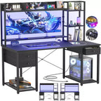 Bureau d'ordinateur avec tiroirs