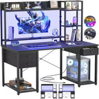 Bureau d'ordinateur avec tiroirs