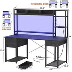 Bureau d'ordinateur avec tiroirs