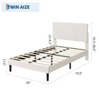 Cadre de lit Queen Size, Cadre de lit plateforme rembourré réglable en velours avec station de recharge, Tête de lit de rangement réglable, Aucun sommier tapissier requis
